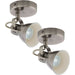 2 PACK Wall 1 Spot Light Colour Nickel Antique Creme Shade GU10 3.3W Included Loops