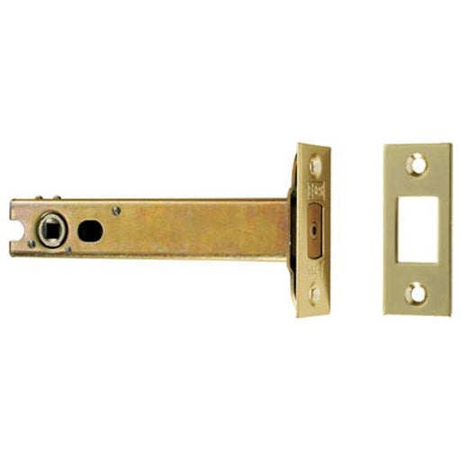 129mm Tubular BS Deadbolt with 5mm Follower Electro Brassed & Stainless Steel Loops
