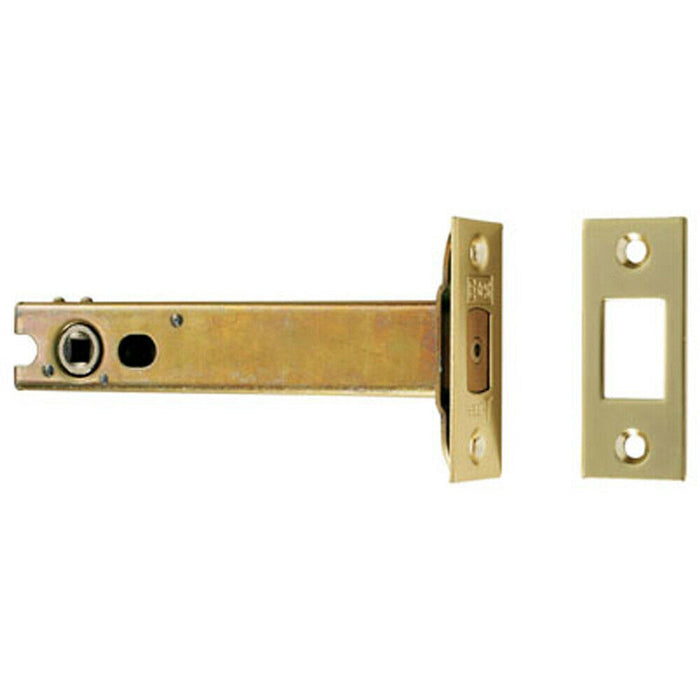 129mm Tubular BS Deadbolt with 5mm Follower Electro Brassed & Stainless Steel Loops