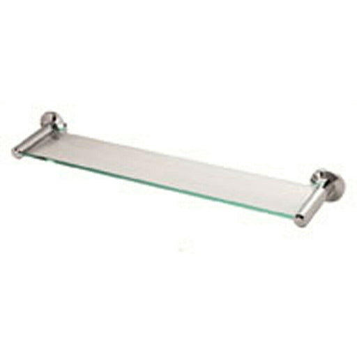 Recessed Glass Shelf on Pedestals Concealed Fix 470mm Centres Chrome Loops