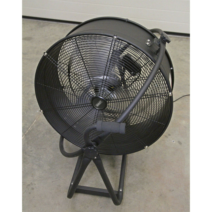 24" Industrial High Velocity Orbital Drum Fan - 2 Speed  - 360 Degree Tilt Loops