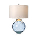 Table Lamp Hepplewhite Shade Highly Polished Nickel Glassware Blue LED E27 60W Loops