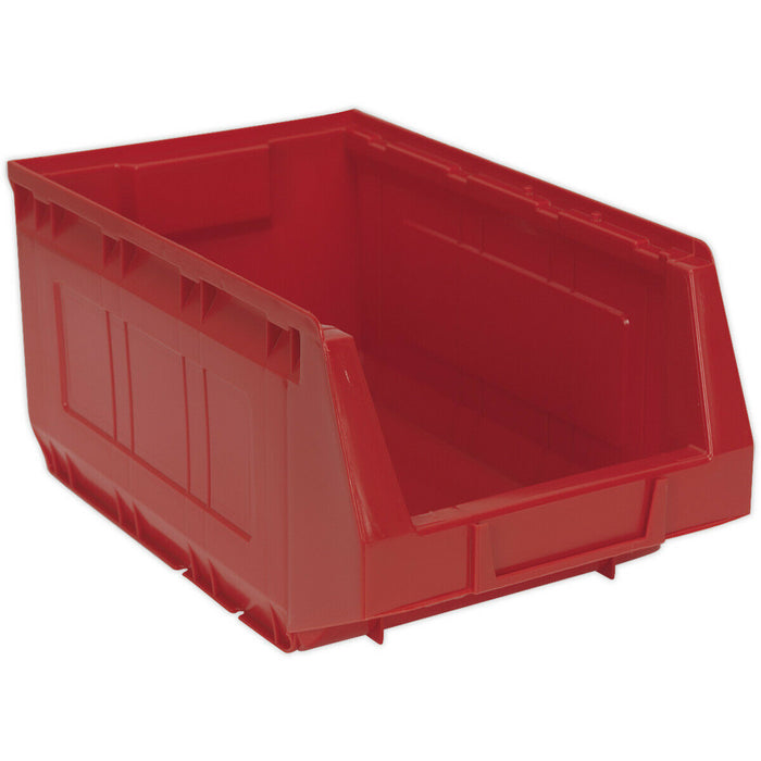 12 PACK Red 210 x 335 x 165mm Plastic Storage Bin - Warehouse Part Picking Tray Loops