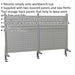 1455mm Back Panel Assembly - Suitable for ys02557 Steel Industrial Workbench Loops