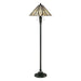 Floor Lamp Tiffany Style Coloured Shade Criss Cross Valiant Bronze LED E27 60W Loops
