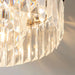 Flush Bathroom Ceiling Light Luxury Crystal Chrome IP44 Round Lamp Bulb Holder Loops