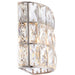 5 Bulb Ceiling Pendant & 2x Matching Flush Wall Light Chrome & Crystal Glass Loops