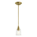 1 Bulb Ceiling Pendant Light Fitting Natural Brass LED E27 60W Bulb Loops