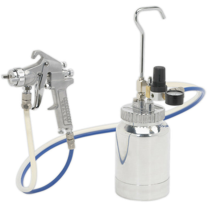 PREMIUM 1.8mm Pressure Pot Spray Gun / Airbrush - 2L - Portable Bulk Spraying Loops