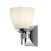 IP44 Wall Light Chrome with Glass Shade Uplighter Chrome LED G9 3.5W Loops