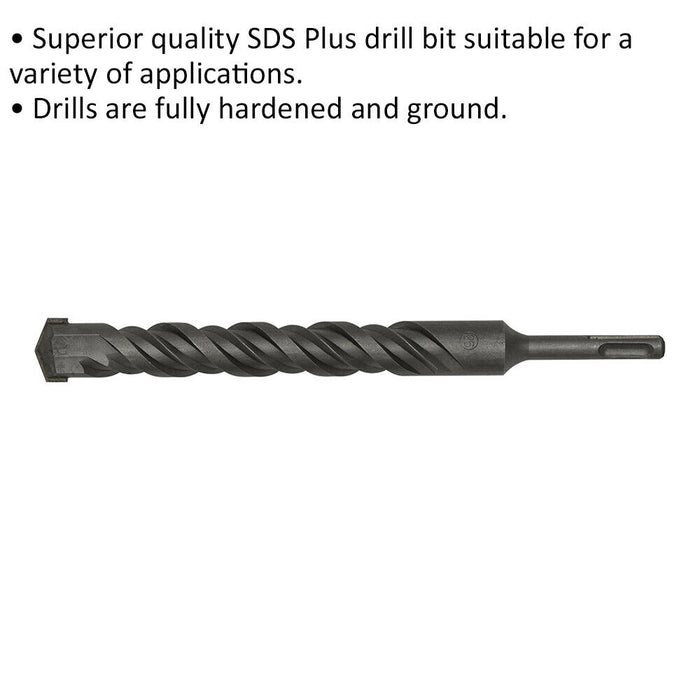 26 x 250mm SDS Plus Drill Bit - Fully Hardened & Ground - Smooth Drilling Loops