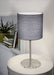 Table Desk Lamp Colour Satin Nickel Steel Shade Grey Fabric Bulb E27 1x60W Loops
