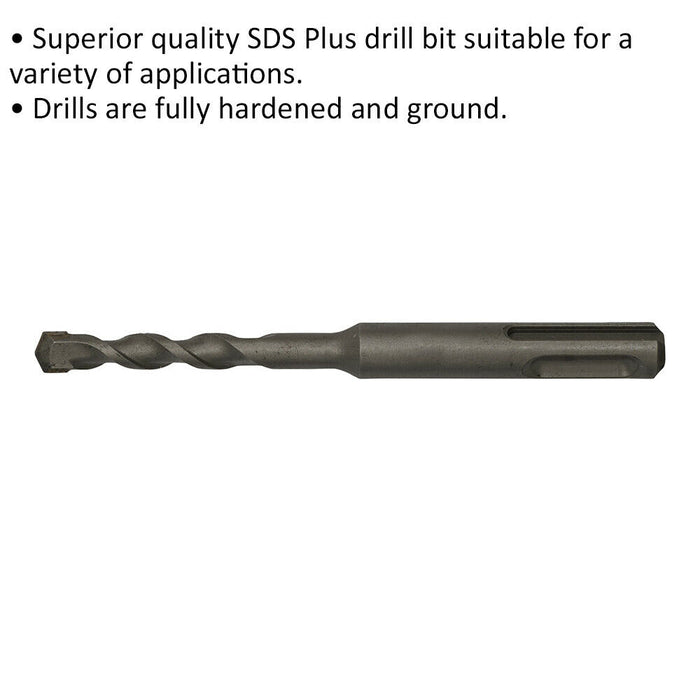 6.5 x 110mm SDS Plus Drill Bit - Fully Hardened & Ground - Smooth Drilling Loops