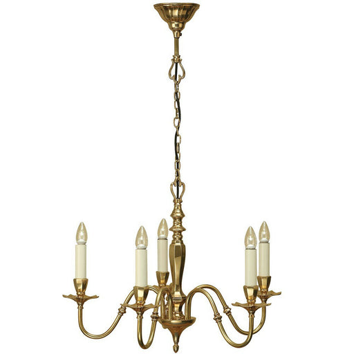 Luxury Hanging Ceiling Pendant Light Traditional 5 Lamp Solid Brass Chandelier Loops