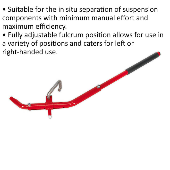 1210mm Suspension Arm Lever Bar - Left & Right Hand Adjustable Fulcrum Separator Loops