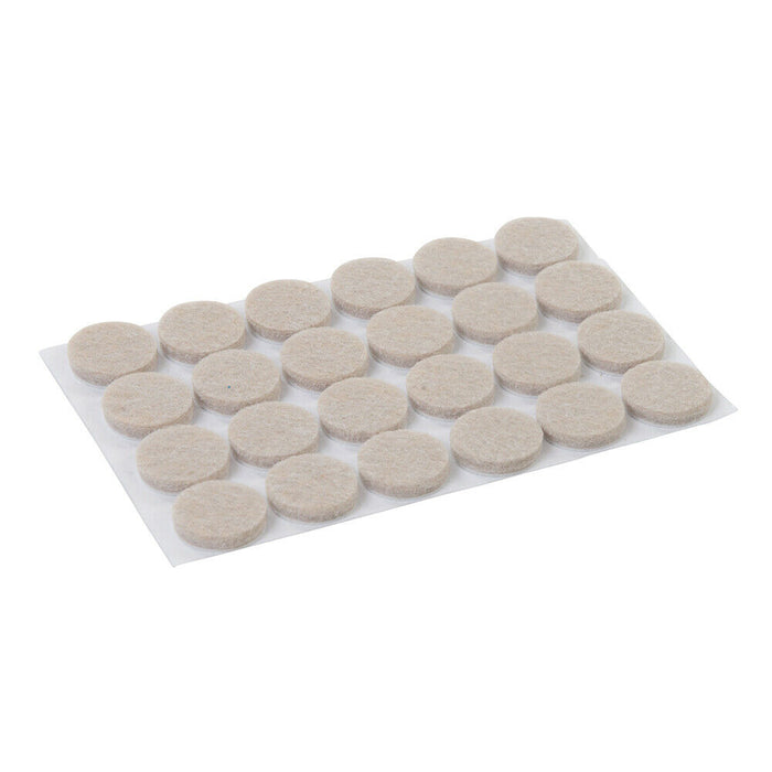 24 PACK 20mm Round Adhesive Felt Pads Furniture Feet Scratch Floor Protector Loops