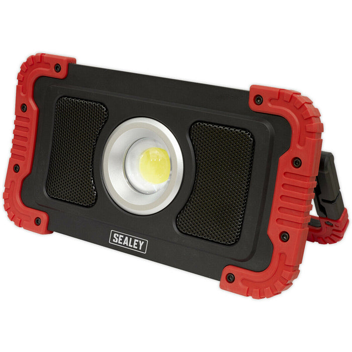 Rechargeable Floodlight - 20W COB LED - Wireless Speakers & Power Bank - 1100 lm Loops