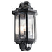 IP44 Outdoor Wall Light Satin Black PIR Half Lantern Traditional Dimmable Porch Loops