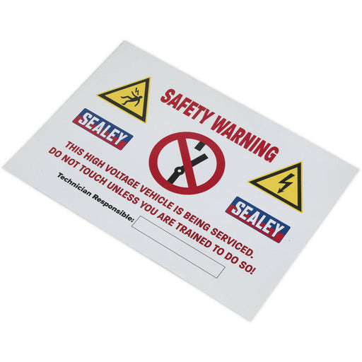 Hybrid Electric Vehicle Safety Warning Sign - High Voltage Warning - Safety Loops
