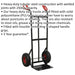 250kg Heavy Duty Sack Truck & 250mm SOLID PU Tyres - Deep Shelf For Larger Boxes Loops