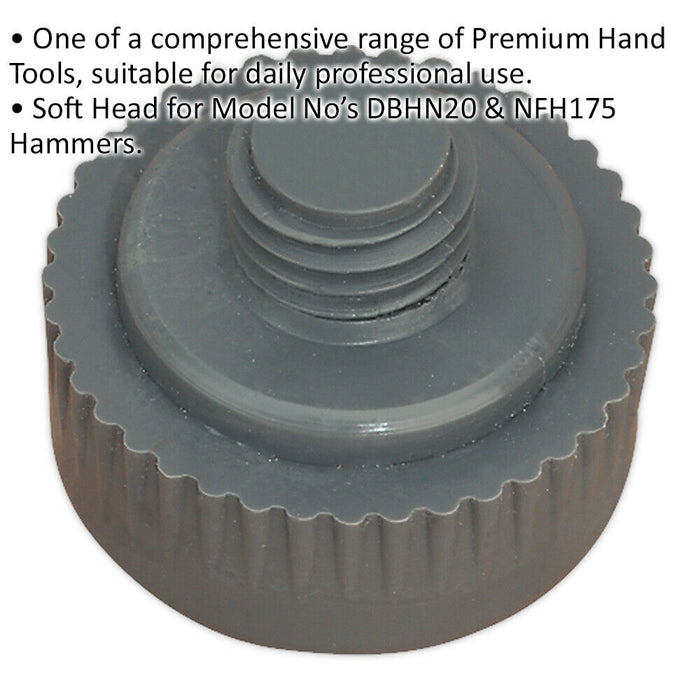 Replacement Soft Nylon Hammer Face for ys03939 & ys05781 Nylon Faced Hammer Loops