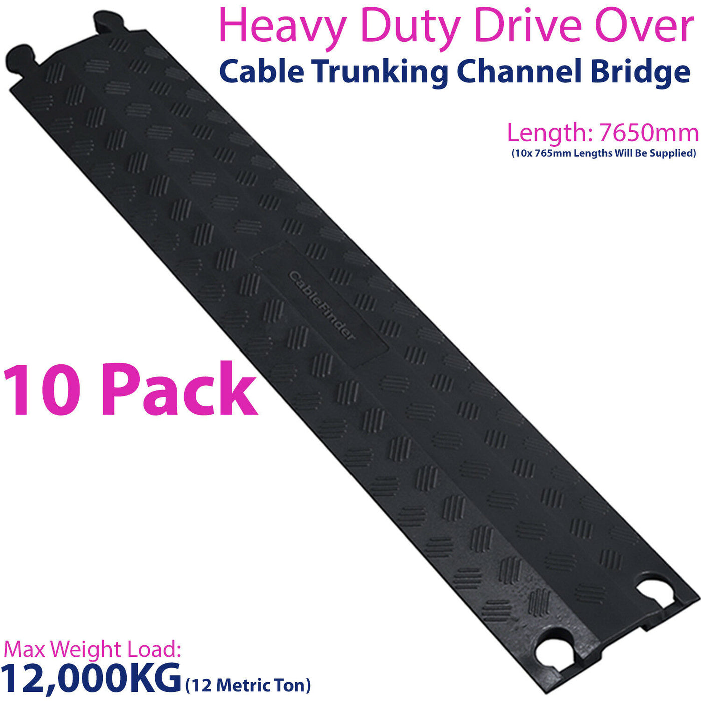 10x 12000KG Drive Over Cable Road Cover Protector Outdoor Event Trunki ...