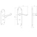 2x PAIR Victorian Scroll Handle on Bathroom Backplate 205 x 49mm Satin Chrome Loops