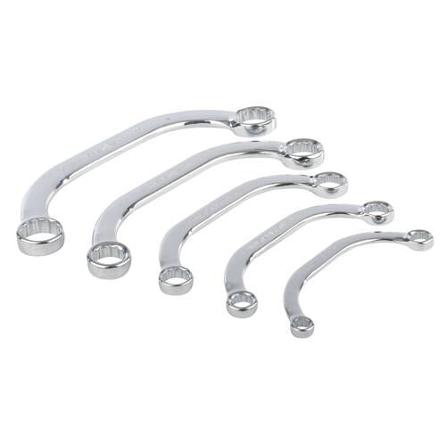 Obstruction Spanner Set Drop forged Polished Chrome Vanadium Steel 5 Piece Loops