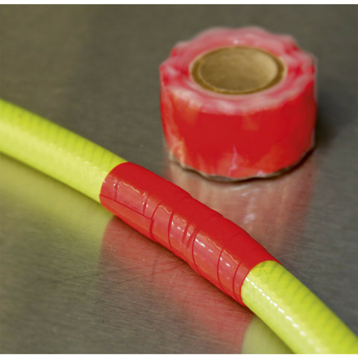 5m Red Silicone Repair Tape - Self-Fusing Non Adhesive Tape - 8000V Insulation Loops