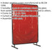 Workshop Welding Curtain & Frame - 1.3m x 1.75m - Easy Assembly - BS EN 1598 Loops