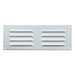 2x 242 x 89mm Hooded Louvre Airflow Vent Polished Chrome Internal Door Plate Loops