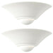 2 PACK Dimmable LED Wall Light Unglazed Ceramic Shell Dome Fitting Lounge Lamp Loops