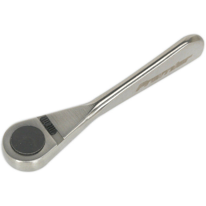 Stainless Steel Micro Ratchet Wrench - 1/4" Sq Drive - 72-Tooth - Slide Reverse Loops