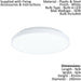 Wall / Ceiling Light White Round Surface Moutned 240mm 16W Built in LED Loops