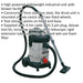 1400W Industrial Wet & Dry Vacuum Cleaner - 30L Stainless Steel Drum - 230V Loops