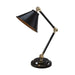 Table Lamp Black & Highly Polished Brass Finish LED E27 60W Bulb d02098 Loops