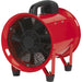 200mm Portable Ventilator with 5m Ducting - 2800 rpm - High Volume Air Delivery Loops