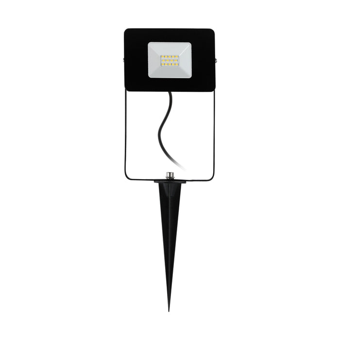 IP65 Outdoor Ground Spike Light Black Aluminium 10W Built in LED Spotlight Loops