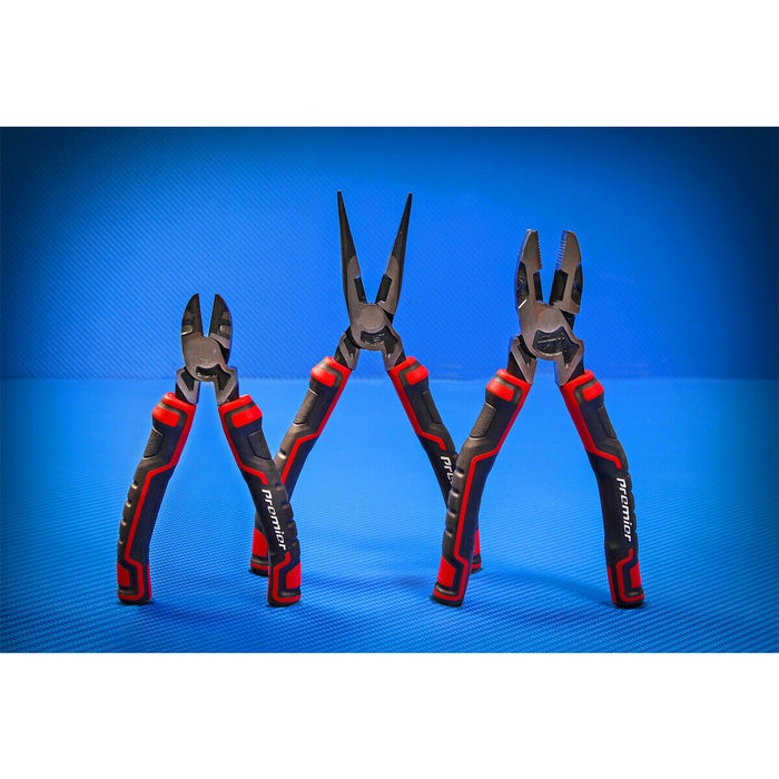 3 Piece High Leverage Pliers Set - Serrated Jaws - Corrosion Resistant Loops