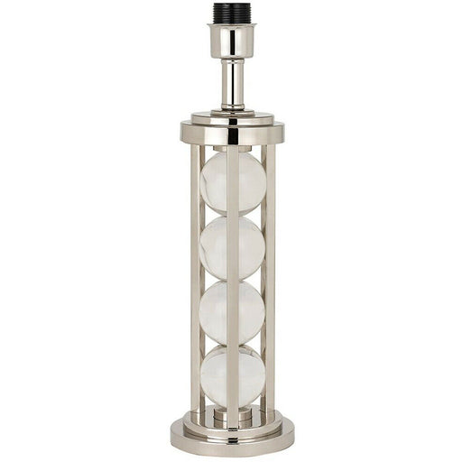 Luxury Modern Table Lamp Light BASE Polished Nickel Crystal Spheres Bulb Holder Loops
