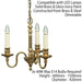 Opulent Hanging Ceiling Pendant Light Solid Brass Gloss Ivory 3 Lamp Chandelier Loops