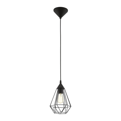 Hanging Ceiling Pendant Light Black Wire Cage 1 x E27 Hallway Feature Lamp Loops