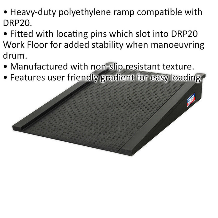 Heavy Duty Work Floor Ramp - Compatible with ys04061 - Anti-Slip Texture Loops