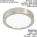 Wall / Ceiling Light Satin Nickel 160mm Round Surface Mounted 10.5W LED 3000K Loops