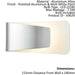 Wall Light Polished Aluminium & Matt White Paint 7.5W LED Bulb Included Loops