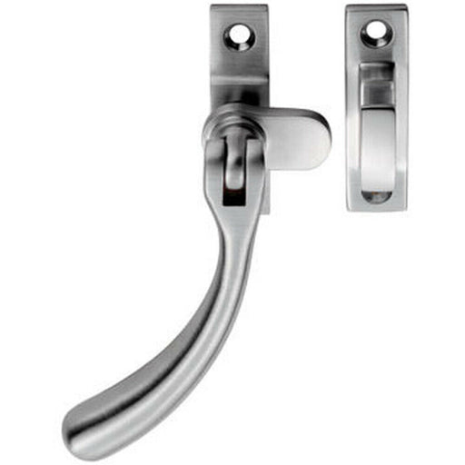 Bulb Ended Casement Window Fastener 98mm Handle 45mm Centres Satin Chrome Loops