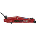 Long Reach High Lift Trolley Jack - 3 Tonne Capacity - 670mm Max Height - Red Loops