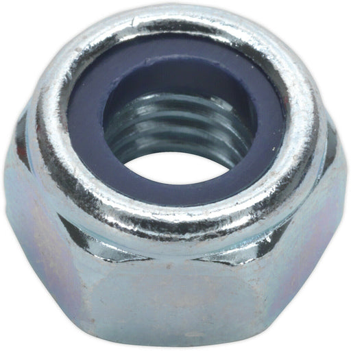 100 PACK - Zinc Plated Nylon Locknut Bolt - 1.5mm Pitch - M10 - DIN 982 - Metric Loops