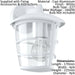 2 PACK IP44 Outdoor Wall Light White & Glass Lantern 60W E27 Porch Lamp Down Loops