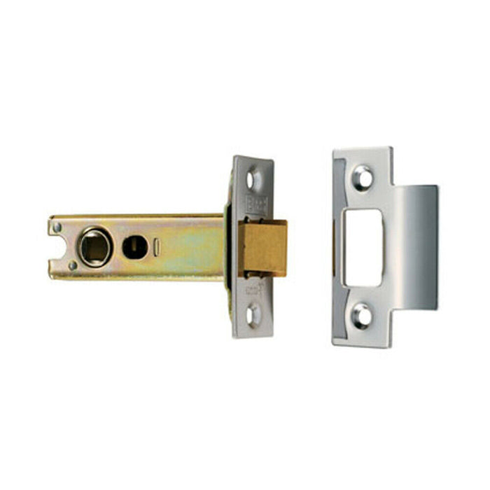 76mm Heavy Sprung Tubular Latch Square Satin Stainless Steel Door Latch Loops